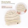 imageFURTALK Winter Beanie Hat for Women Satin Lined Cable Knit Chunky Slouchy Beanies Skull Warm CapBeige