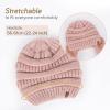 imageFURTALK Winter Beanie Hat for Women Satin Lined Cable Knit Chunky Slouchy Beanies Skull Warm CapBlush Pink