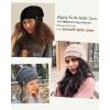 imageFURTALK Winter Beanie Hat for Women Satin Lined Cable Knit Chunky Slouchy Beanies Skull Warm CapMix Grey