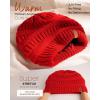 imageFURTALK Winter Beanie Hat for Women Satin Lined Cable Knit Chunky Slouchy Beanies Skull Warm CapRed