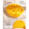 imageFURTALK Winter Beanie Hat for Women Satin Lined Cable Knit Chunky Slouchy Beanies Skull Warm CapYellow