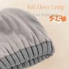 imageFURTALK Winter Beanie Hats for Women Fleece Lined Pom Pom Knitted Warm Beanie Caps05fog Gray