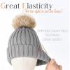 imageFURTALK Winter Beanie Hats for Women Fleece Lined Pom Pom Knitted Warm Beanie Caps05fog Gray