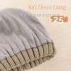 imageFURTALK Winter Beanie Hats for Women Fleece Lined Pom Pom Knitted Warm Beanie Caps15smoke Gray