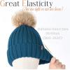 imageFURTALK Winter Beanie Hats for Women Fleece Lined Pom Pom Knitted Warm Beanie Caps17wood Blue