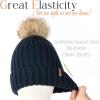 imageFURTALK Winter Beanie Hats for Women Fleece Lined Pom Pom Knitted Warm Beanie CapsNavy