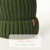 imageFURTALK Winter Beanie Hats for Women Fleece Lined Pom Pom Knitted Warm Beanie CapsPine Green
