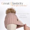 imageFURTALK Winter Beanie Hats for Women Fleece Lined Pom Pom Knitted Warm Beanie CapsPink