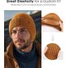 imageFURTALK Winter Beanie Hats with Earflap for Men Warm Fleece Line Knitted Outdoor CapsBrown