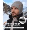 imageFURTALK Winter Beanie Hats with Earflap for Men Warm Fleece Line Knitted Outdoor CapsDark Grey