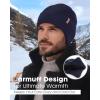 imageFURTALK Winter Beanie Hats with Earflap for Men Warm Fleece Line Knitted Outdoor CapsNavy