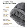 imageFURTALK Winter Hats for Men Women Fleece Lined Beanie Warm Cuffed Outdoor Skull CapMixed Dark Grey