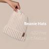 imageFURTALK Winter Hats for Women Fleece Lined Beanie Knit Chunky Womens Snow CapBeige