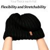 imageFURTALK Winter Hats for Women Fleece Lined Beanie Knit Chunky Womens Snow CapBlack