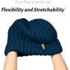 imageFURTALK Winter Hats for Women Fleece Lined Beanie Knit Chunky Womens Snow CapDark Blue