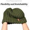 imageFURTALK Winter Hats for Women Fleece Lined Beanie Knit Chunky Womens Snow CapGreen