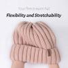 imageFURTALK Winter Hats for Women Fleece Lined Beanie Knit Chunky Womens Snow CapLight Pink