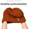 imageFURTALK Winter Hats for Women Fleece Lined Beanie Knit Chunky Womens Snow CapOrange