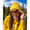 imageFURTALK Winter Hats for Women Fleece Lined Beanie Knit Chunky Womens Snow CapYellow