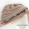 imageFURTALK Winter Hats for Women Fleece Lined Knit Beanie Hats Slouchy Warm Beanies Ski Skull CapKhaki