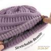 imageFURTALK Winter Hats for Women Fleece Lined Knit Beanie Hats Slouchy Warm Beanies Ski Skull CapLight Purplefleece Lining