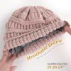 imageFURTALK Winter Hats for Women Fleece Lined Knit Beanie Hats Slouchy Warm Beanies Ski Skull CapMix Pink