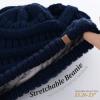 imageFURTALK Winter Hats for Women Fleece Lined Knit Beanie Hats Slouchy Warm Beanies Ski Skull CapNavy Blue