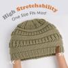 imageFURTALK Winter Hats for Women Fleece Lined Knit Beanie Hats Slouchy Warm Beanies Ski Skull CapTree Greenfleece Lining