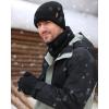 imageFURTALK Winter Knit Beanie Hat Sacrf Touch Screen Gloves Set Soft Fleece Lining Warm Beanie Unisex Winter SetBlack