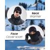 imageFURTALK Winter Knit Beanie Hat Sacrf Touch Screen Gloves Set Soft Fleece Lining Warm Beanie Unisex Winter SetNavy Blue