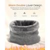 imageFURTALK Winter Neck Warmer Men Ski Neck Gaiter Scarf For Men Women Thick Warm Fleece Windproof ScarvesLight Grey