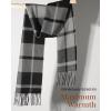 imageFURTALK Winter Scarf for Men Long Soft Warm Scarves Plaid Tassel Scarf for MenBlackgrey