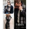 imageFURTALK Winter Scarf for Men Long Soft Warm Scarves Plaid Tassel Scarf for MenGreengrey