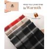 imageFURTALK Winter Scarf for Men Long Soft Warm Scarves Plaid Tassel Scarf for MenRedblack