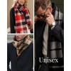 imageFURTALK Winter Scarf for Men Long Soft Warm Scarves Plaid Tassel Scarf for MenRedblack