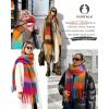imageFURTALK Winter Scarf for Women Oversized Plaid Chunky Thick Blanket Scarves Warm Colorful Cold Weather Long WrapPinkgrey