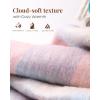 imageFURTALK Winter Scarf for Women Oversized Plaid Chunky Thick Blanket Scarves Warm Colorful Cold Weather Long WrapPinkgrey