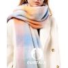 imageFURTALK Winter Scarf for Women Oversized Plaid Chunky Thick Blanket Scarves Warm Colorful Cold Weather Long WrapPinkgrey