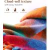 imageFURTALK Winter Scarf for Women Oversized Plaid Chunky Thick Blanket Scarves Warm Colorful Cold Weather Long WrapRedorange