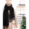 imageFURTALK Winter Scarf for Women Pashmina Shawl Wraps Cashmere Feel Warm Fashion Blanket Scarves Gifts01black