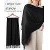 imageFURTALK Winter Scarf for Women Pashmina Shawl Wraps Cashmere Feel Warm Fashion Blanket Scarves Gifts01black
