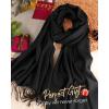 imageFURTALK Winter Scarf for Women Pashmina Shawl Wraps Cashmere Feel Warm Fashion Blanket Scarves Gifts01black