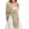 imageFURTALK Winter Scarf for Women Pashmina Shawl Wraps Cashmere Feel Warm Fashion Blanket Scarves Gifts08dark Beige