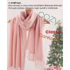 imageFURTALK Winter Scarf for Women Pashmina Shawl Wraps Cashmere Feel Warm Fashion Blanket Scarves Gifts09baby Pink