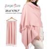 imageFURTALK Winter Scarf for Women Pashmina Shawl Wraps Cashmere Feel Warm Fashion Blanket Scarves Gifts09baby Pink