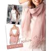imageFURTALK Winter Scarf for Women Pashmina Shawl Wraps Cashmere Feel Warm Fashion Blanket Scarves Gifts09baby Pink