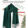 imageFURTALK Winter Scarf for Women Pashmina Shawl Wraps Cashmere Feel Warm Fashion Blanket Scarves Gifts19green