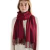 imageFURTALK Winter Scarf for Women Pashmina Shawl Wraps Cashmere Feel Warm Fashion Blanket Scarves GiftsDark Red