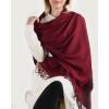 imageFURTALK Winter Scarf for Women Pashmina Shawl Wraps Cashmere Feel Warm Fashion Blanket Scarves GiftsDark Red