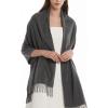 imageFURTALK Winter Scarf for Women Pashmina Shawl Wraps Cashmere Feel Warm Fashion Blanket Scarves GiftsGrey
